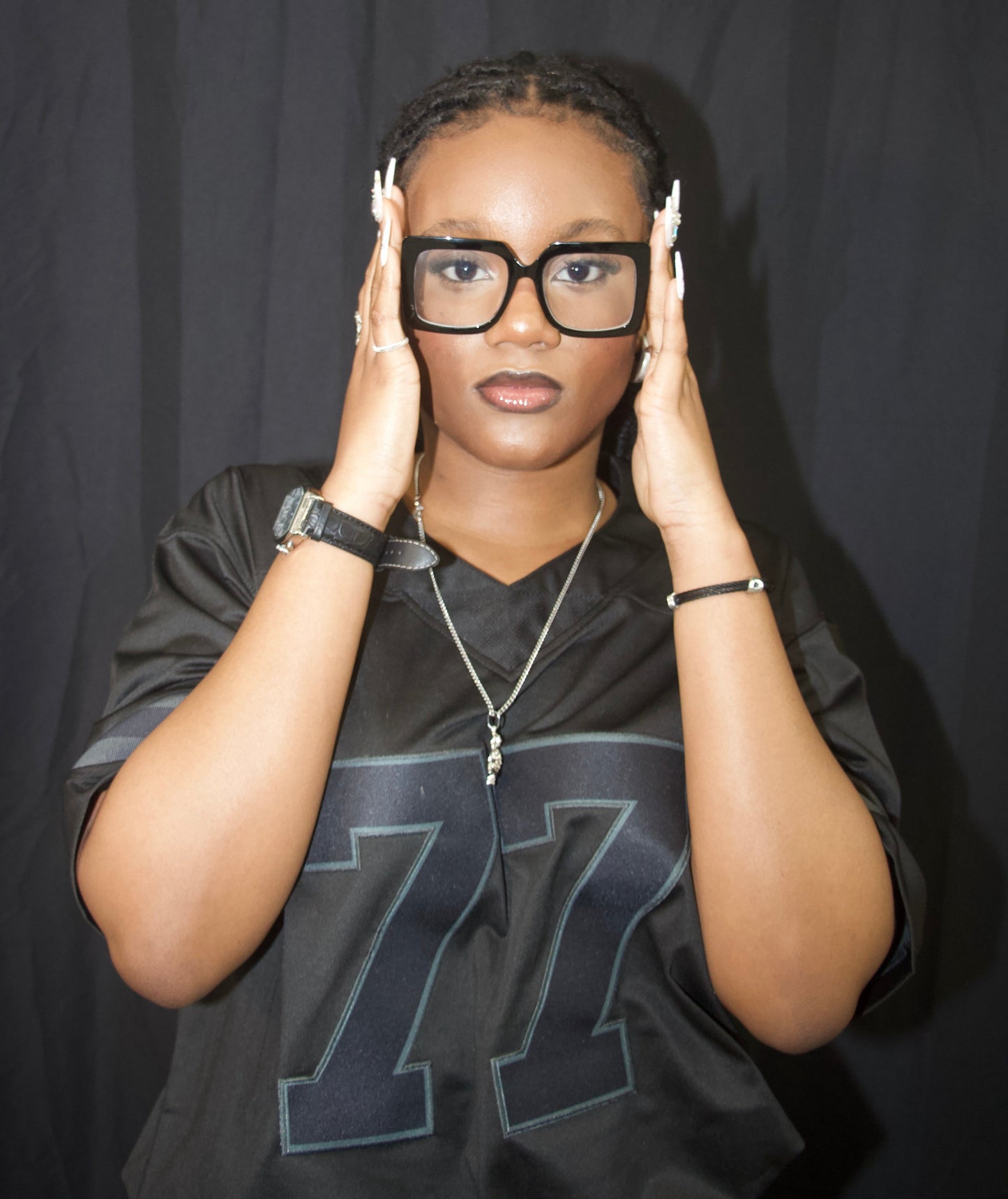 Black monochrome Jersey