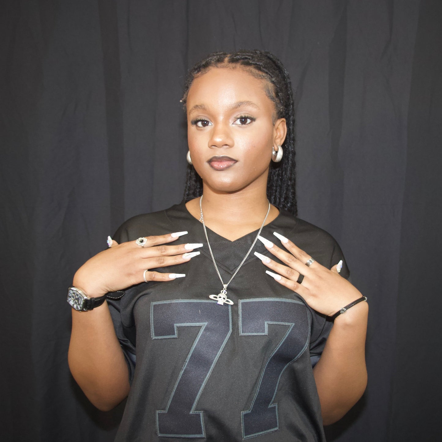 Black monochrome Jersey