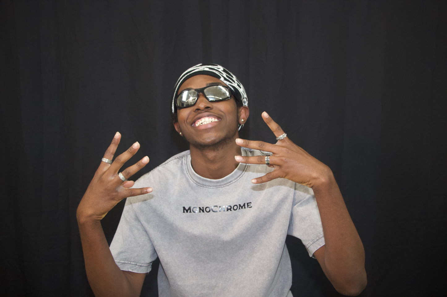 Monochrome Acid-Washed Grey