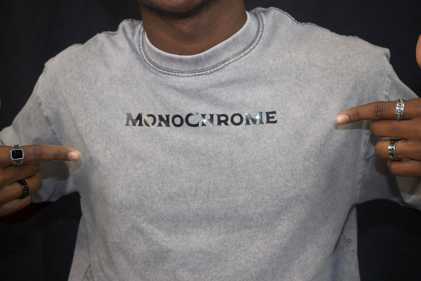 Monochrome Acid-Washed Grey