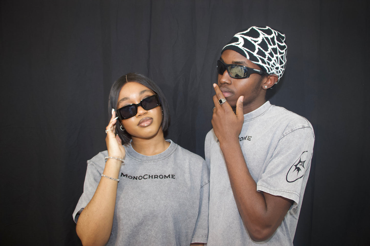 Monochrome Acid-Washed Grey