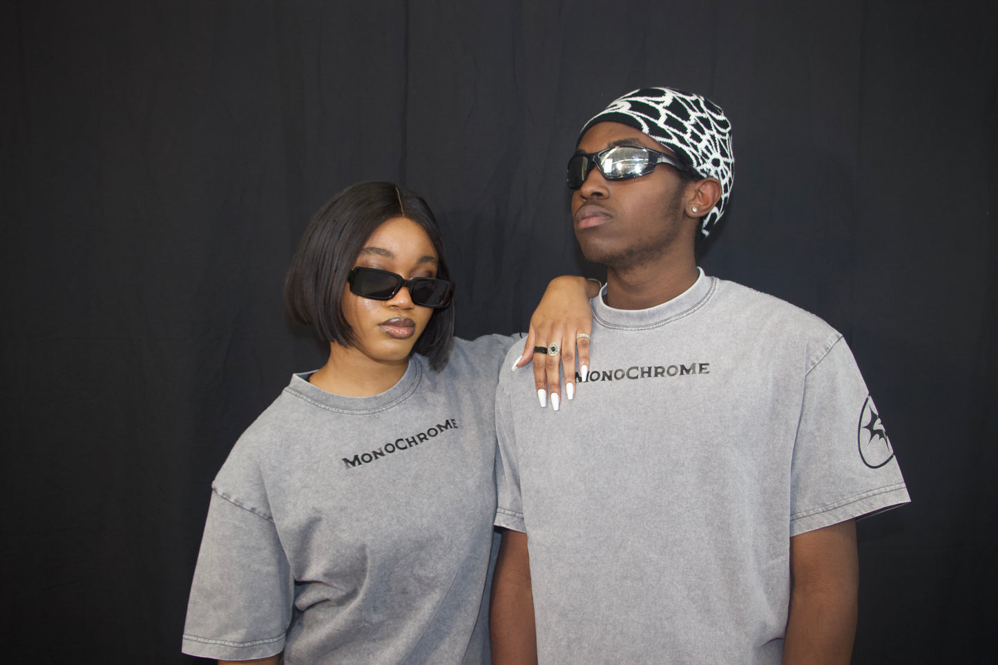 Monochrome Acid-Washed Grey