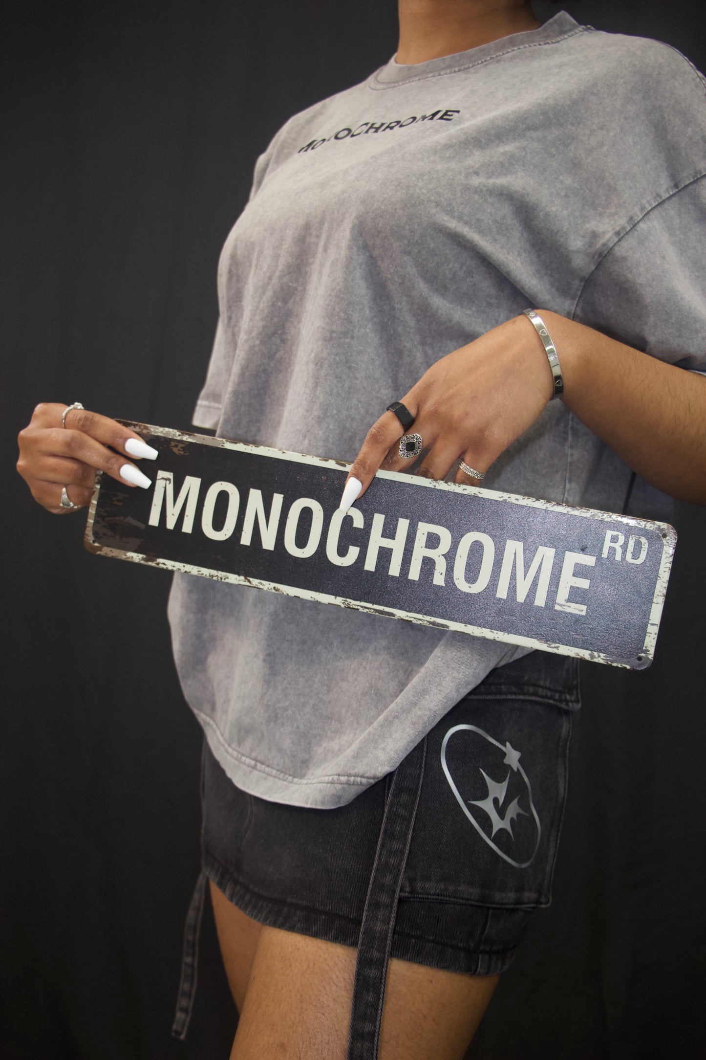 Monochrome Acid-Washed Grey