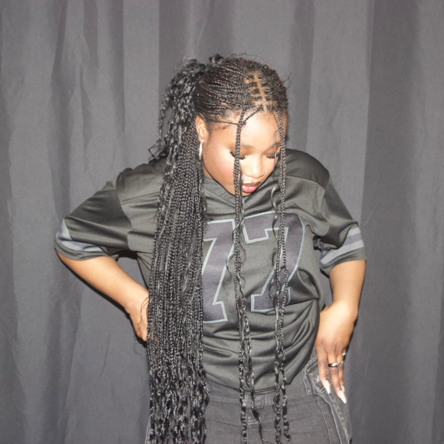 Black monochrome Jersey