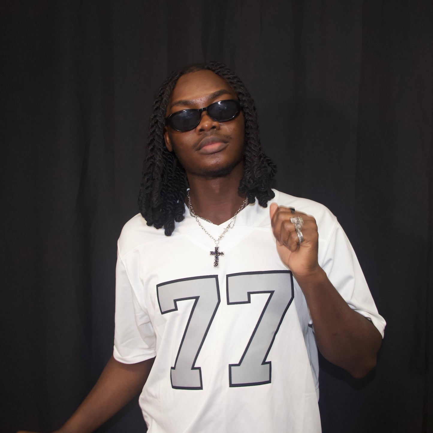 White Monochrome Jersey