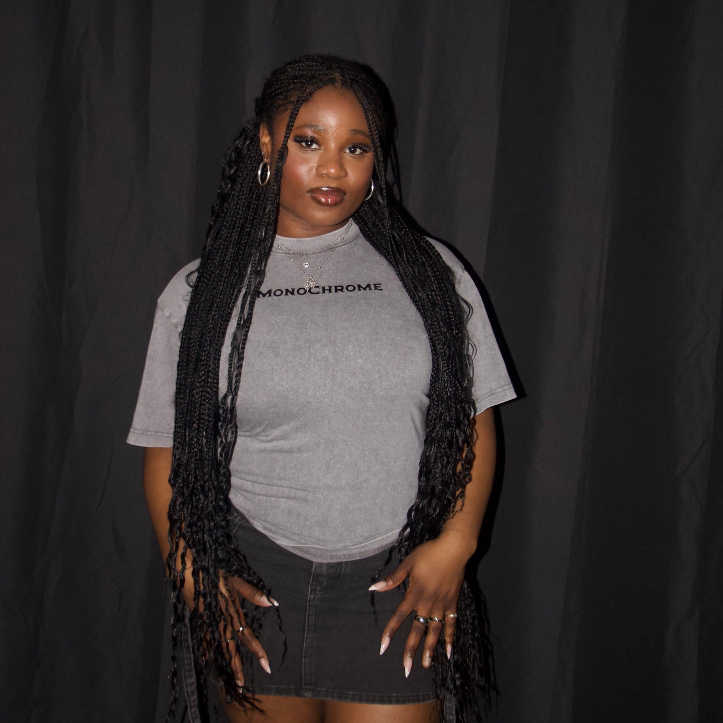 Monochrome Acid-Washed Grey