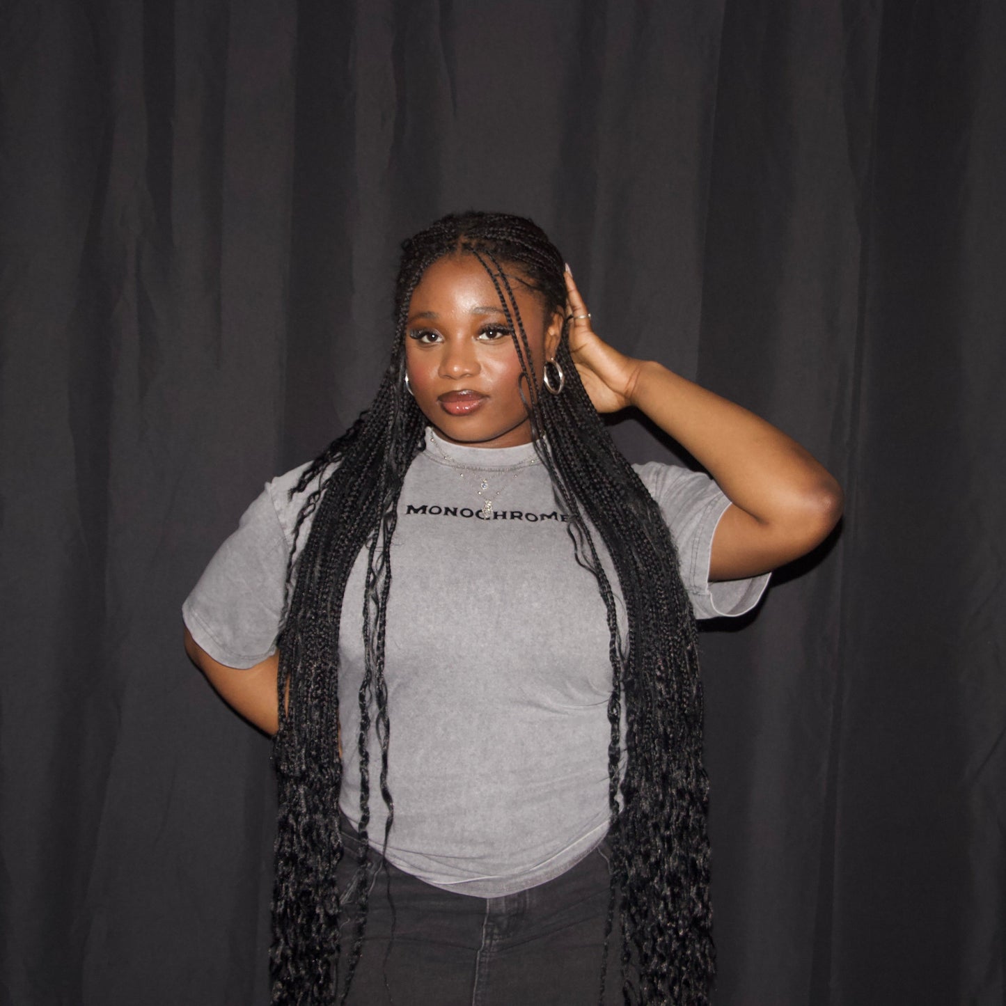 Monochrome Acid-Washed Grey