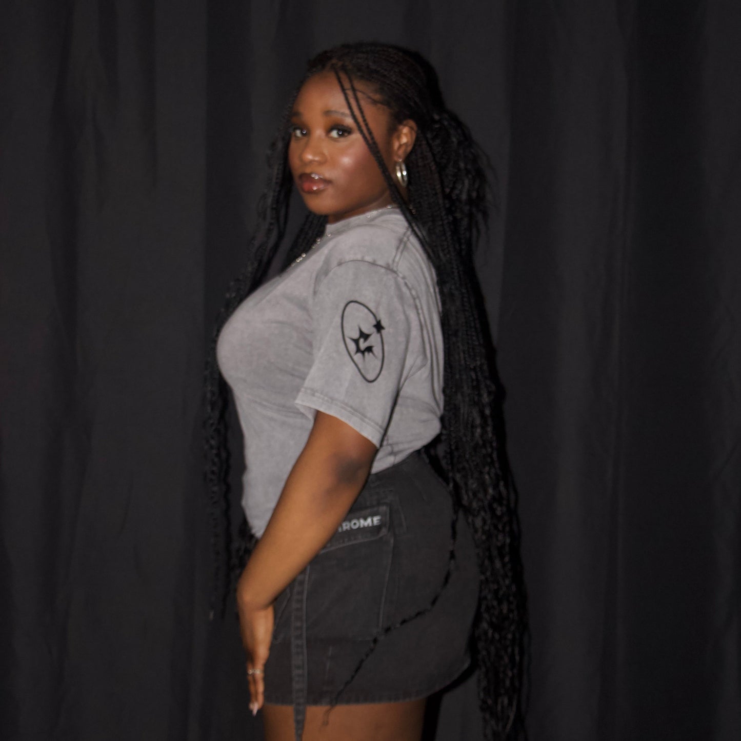 Monochrome Acid-Washed Grey